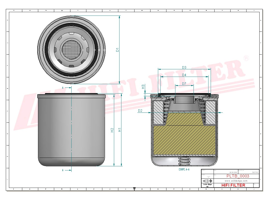 HIFI FILTER TB 1390 Desiccator Filter