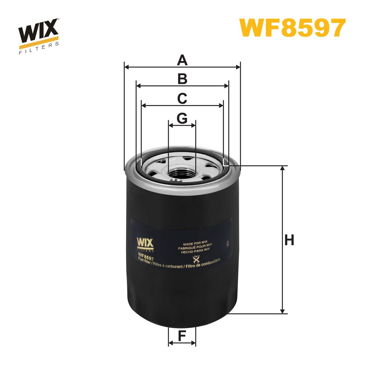 WIX WF8597 Fuel Filter