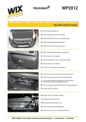 WIX WP2012 Cabin Air Filter