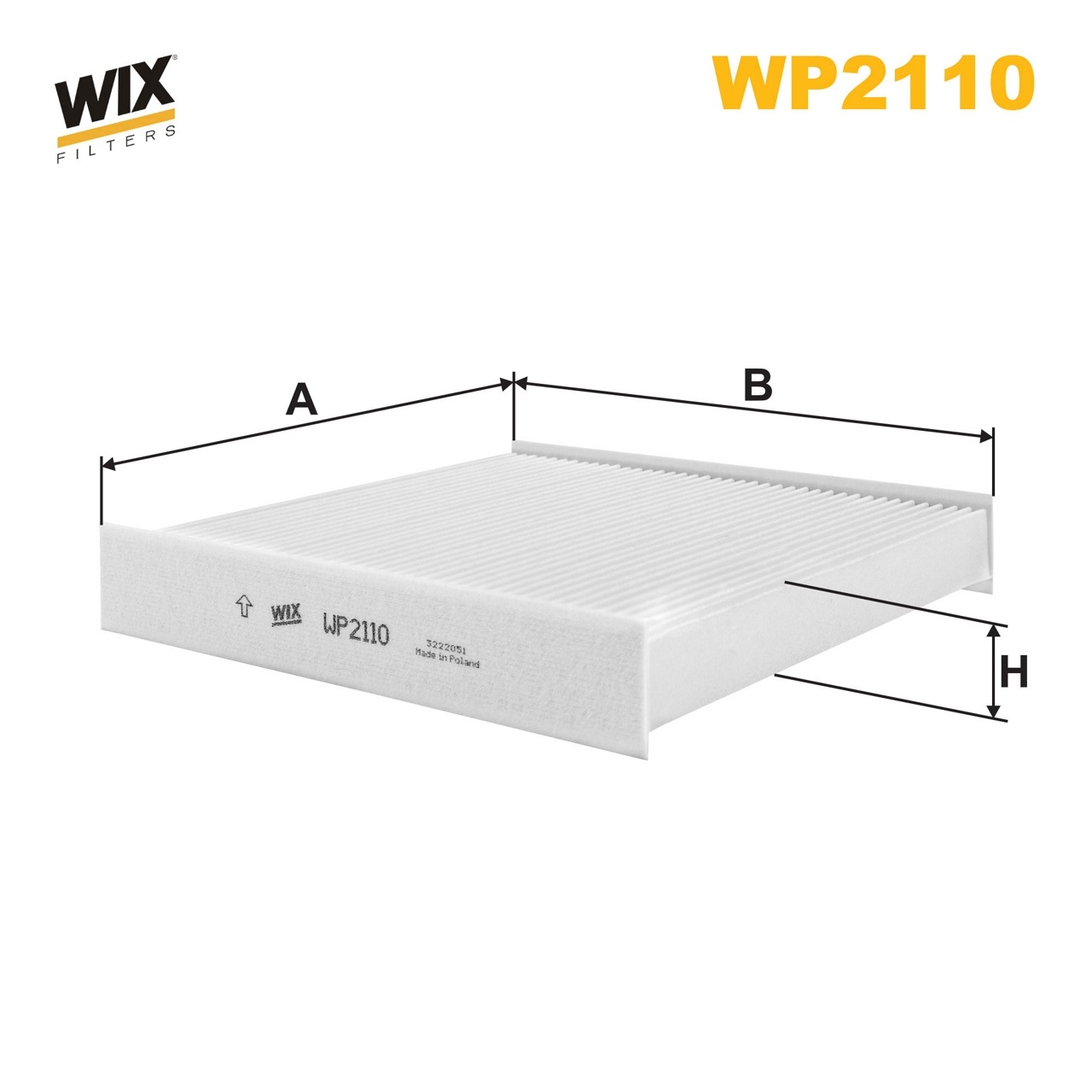 WIX WP2110 Cabin Air Filter