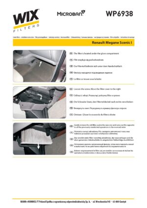 WIX WP6938 Cabin Air Filter