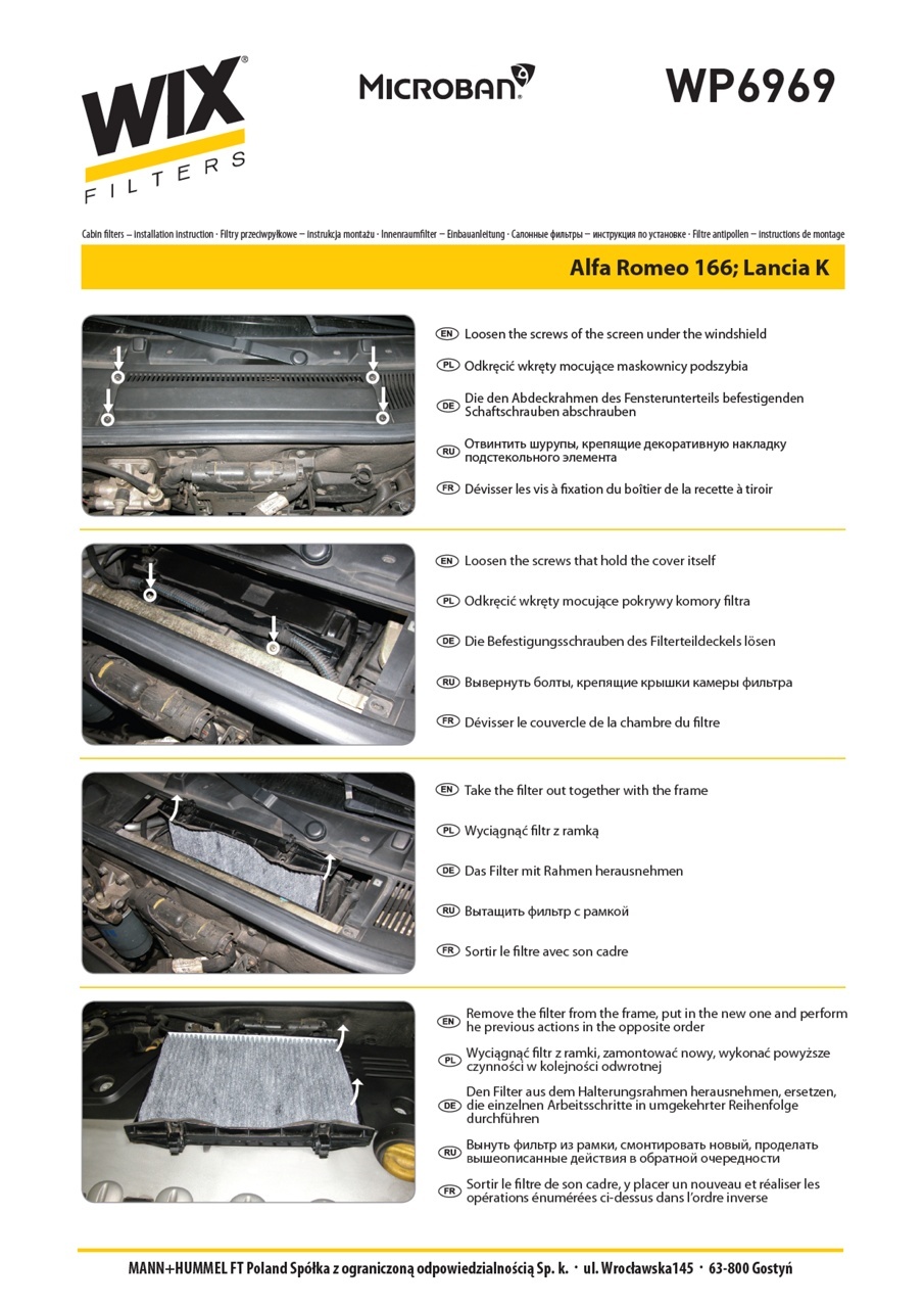 WIX WP6969 Cabin Air Filter